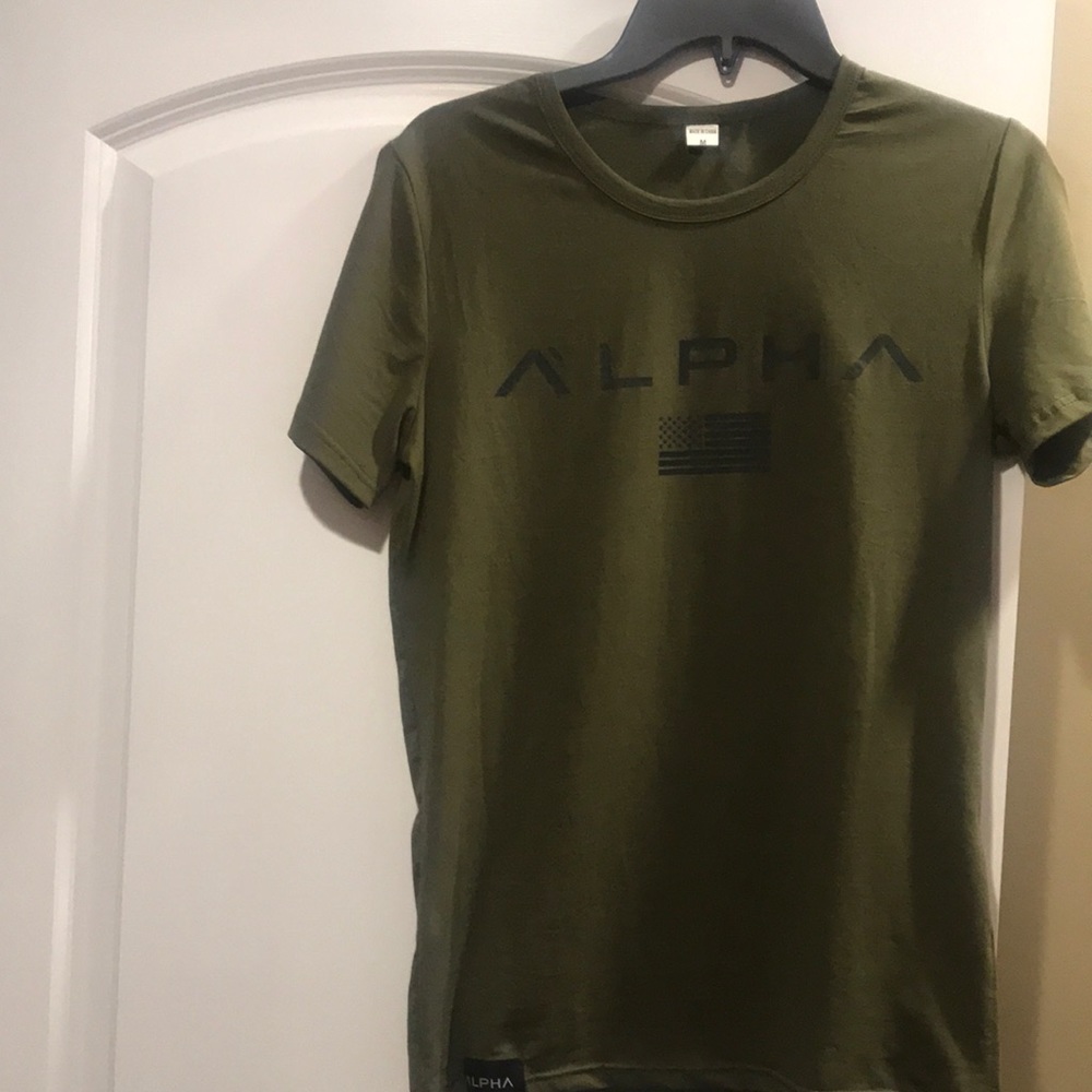 Alpha mens t-shirt army green would make a great workout top